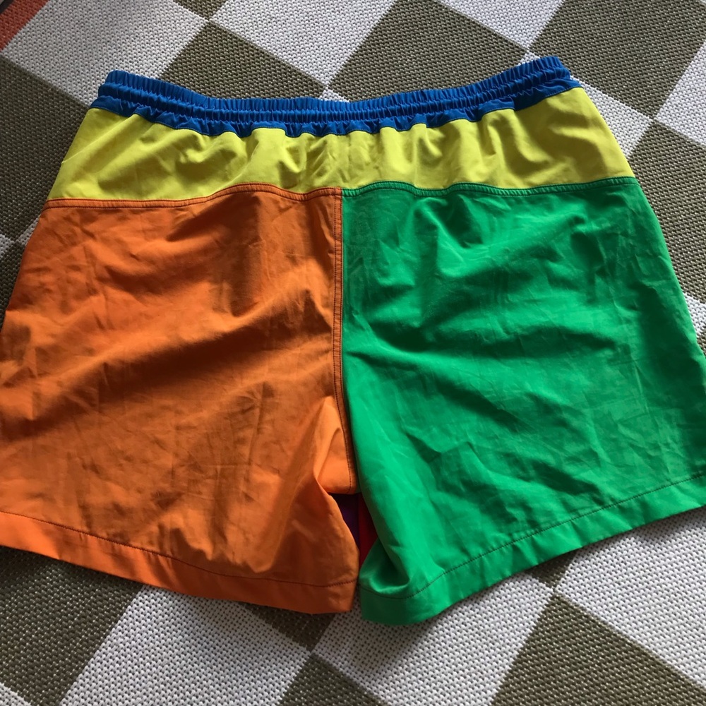 Humankind Colorful Cheers Queers Color Block Swim Shorts Bathing Suit - Picture 4 of 6